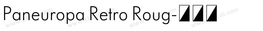Paneuropa Retro Roug字体转换